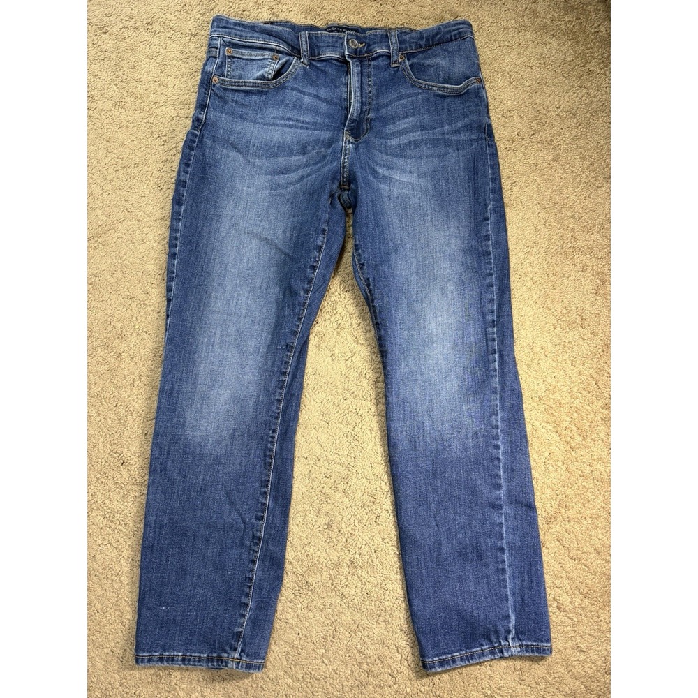 Lucky Brand 410 Athletic Straight Jeans Men 32/29 Blue Denim Mid Rise Preppy